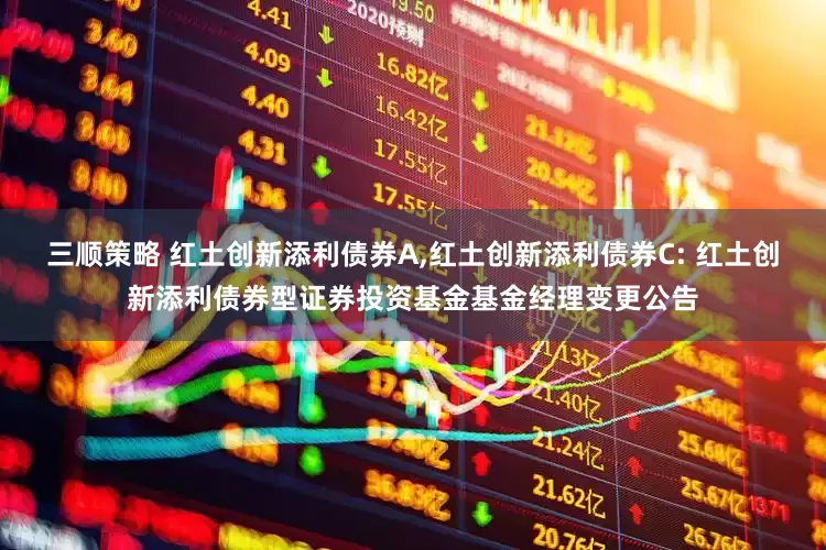 三顺策略 红土创新添利债券A,红土创新添利债券C: 红土创新添利债券型证券投资基金基金经理变更公告